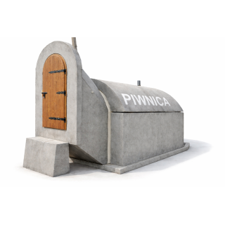 Piwnica betonowa kopuła ze schodami i przedsionkiem (350x230x240h)